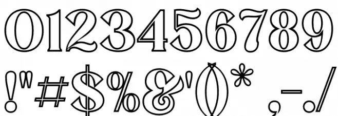 MELISA OUTLINE Font OTHER CHARS