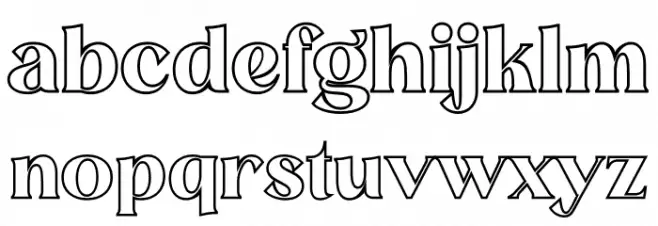 MELISA OUTLINE Font LOWERCASE