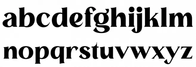 MELISA Schriftart Kleinbuchstaben