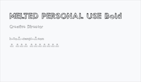 MELTED PERSONAL USE Bold Business Card