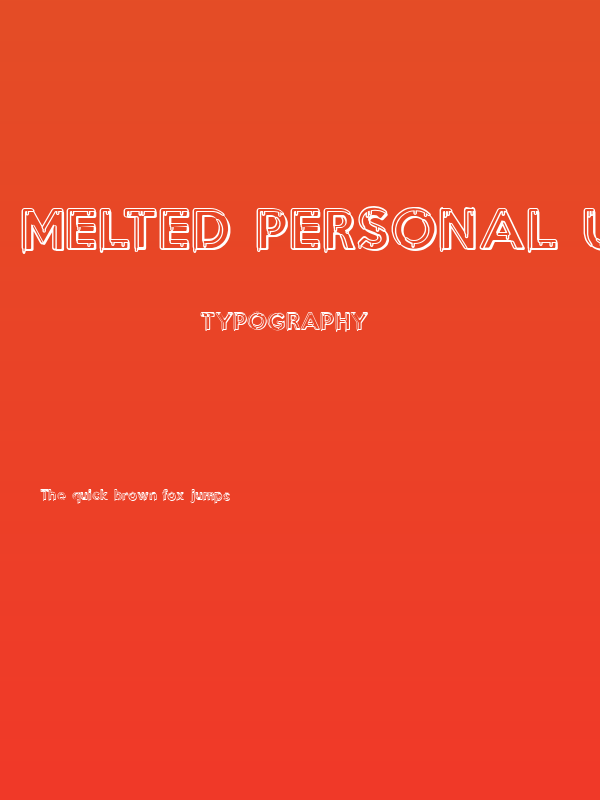 MELTED PERSONAL USE Bold Poster