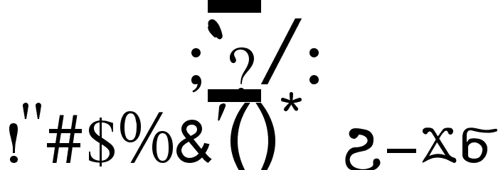 MENA-1 Font OTHER CHARS