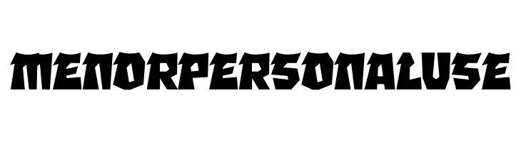 MENOR Personal Use  font caratteri gratis