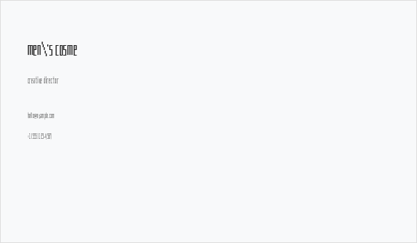 MEN'S COSME Business Card