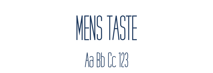 MENS TASTE Font Preview