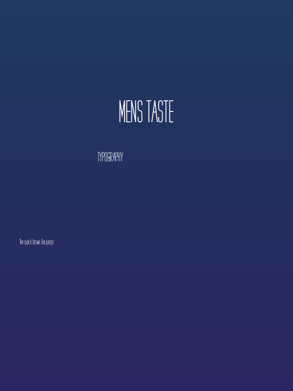 MENS TASTE Poster