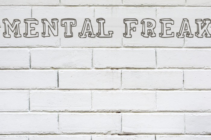 MENTAL FREAK Font examples