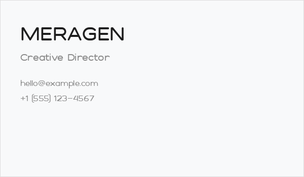MERAGEN Business Card