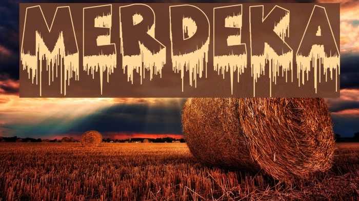 MERDEKA Font examples