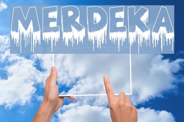 MERDEKA Font examples