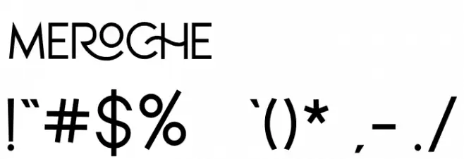 MEROCHE Font OTHER CHARS