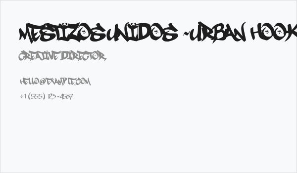 MESTIZOS UNIDOS -URBAN HOOKUPZ Business Card