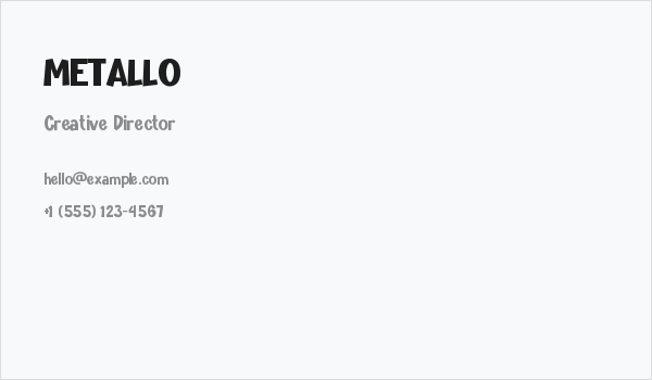 METALLO Business Card