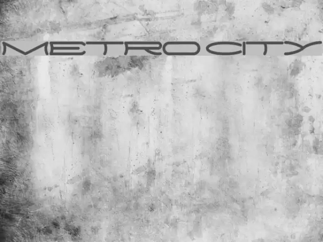 METRO CITY Font examples