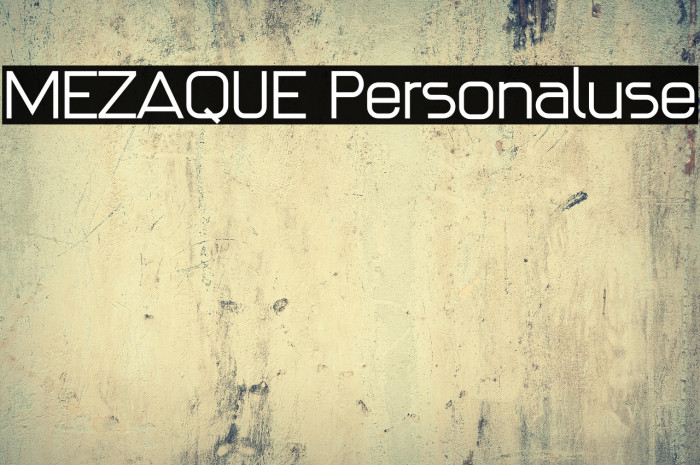 MEZAQUE Personaluse Example 1