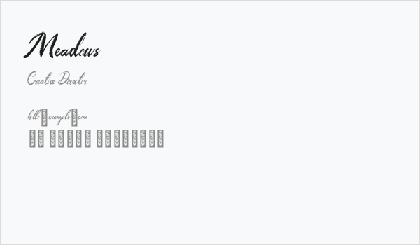 Meadows Business Card