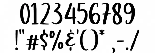 Mealky Winter Demo Font OTHER CHARS