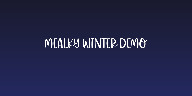 Mealky Winter Demo Social Header
