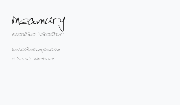 Meamury Business Card