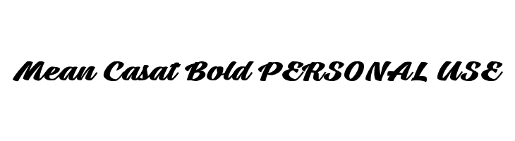 Mean Casat Bold PERSONAL USE  Fuentes Gratis Descargar