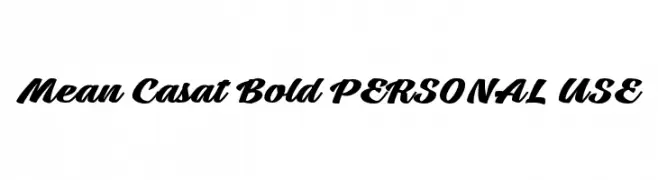 Mean Casat Bold PERSONAL USE  font caratteri gratis