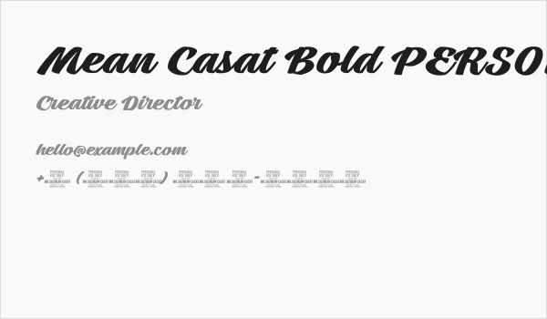 Mean Casat Bold PERSONAL USE Business Card
