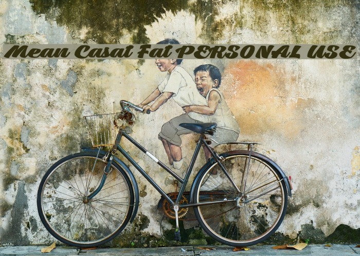 Mean Casat Fat PERSONAL USE Font examples