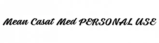 Mean Casat Med PERSONAL USE  フリーフォントのダウンロード