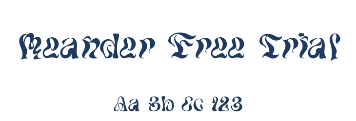 Meander Free Trial Font Preview