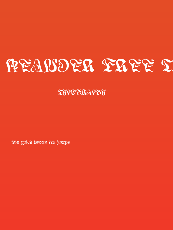 Meander Free Trial Poster