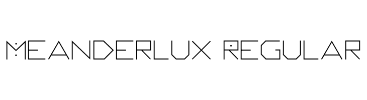 Meanderlux Regular  नि: शुल्क फ़ॉन्ट्स डाउनलोड
