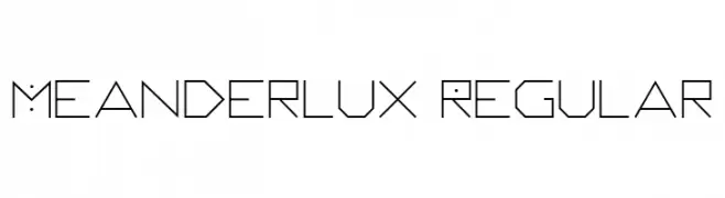 Meanderlux Regular  フリーフォントのダウンロード
