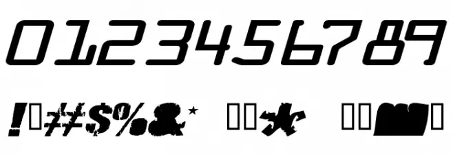 Meanies Thick Font OTHER CHARS