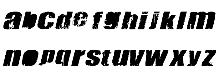 Meanies Thick Font LOWERCASE