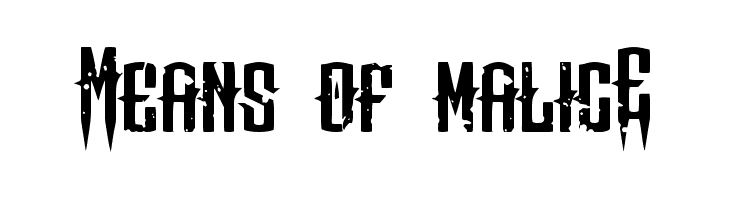 Means of malicE  font caratteri gratis