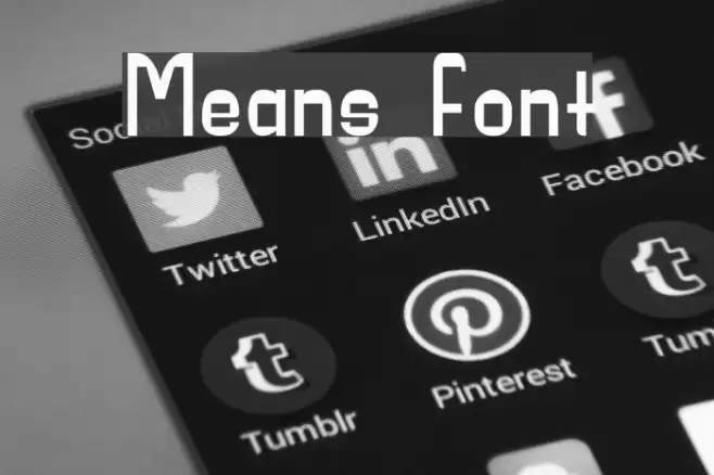 Means Font examples