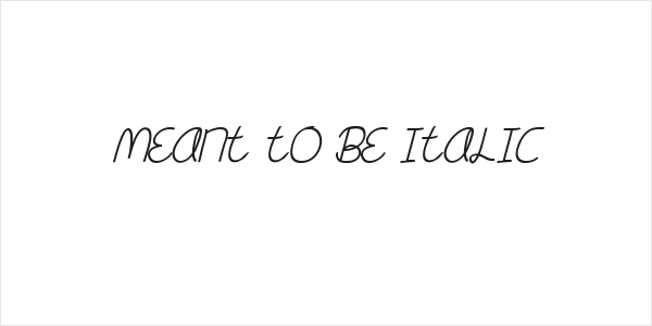 Meant To Be Italic Logo