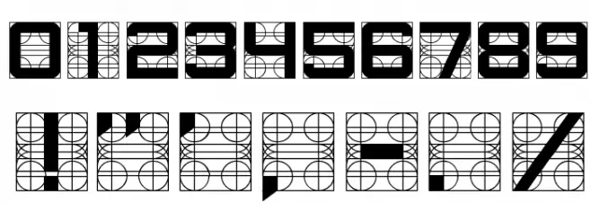 Measurements Regular Font Alte caractere