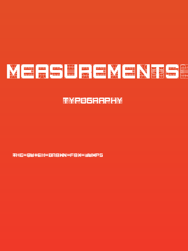 Measurements Regular Poster