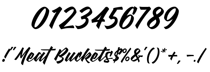 Meat Buckets Font OTHER CHARS