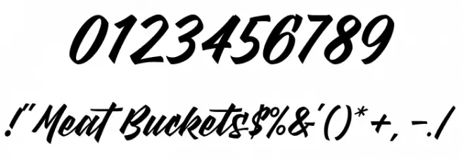 Meat Buckets Font OTHER CHARS