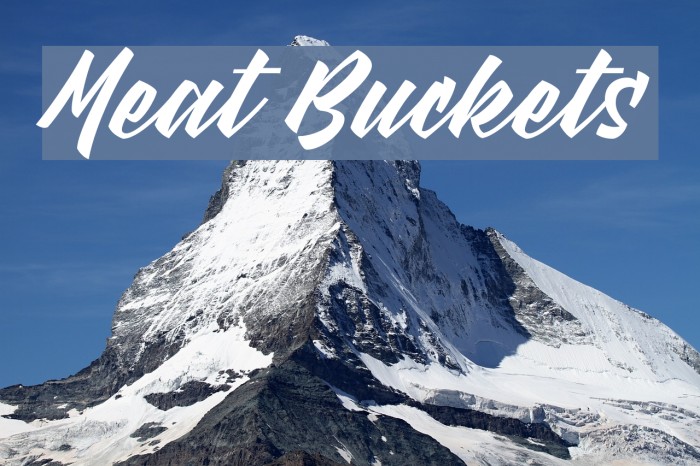 Meat Buckets Font examples