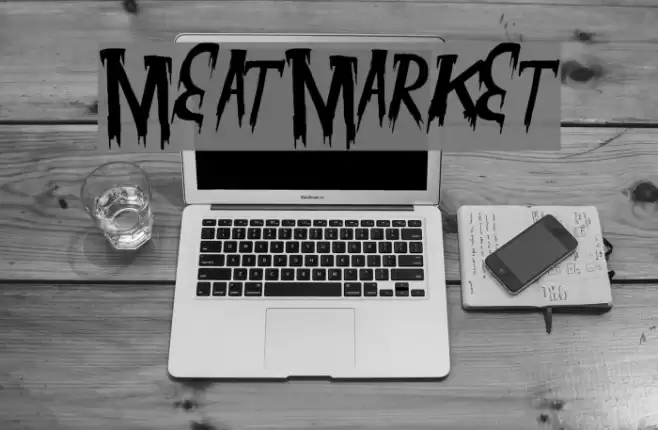 MeatMarket Font examples
