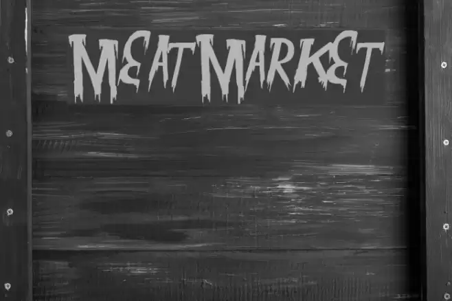 MeatMarket Font examples