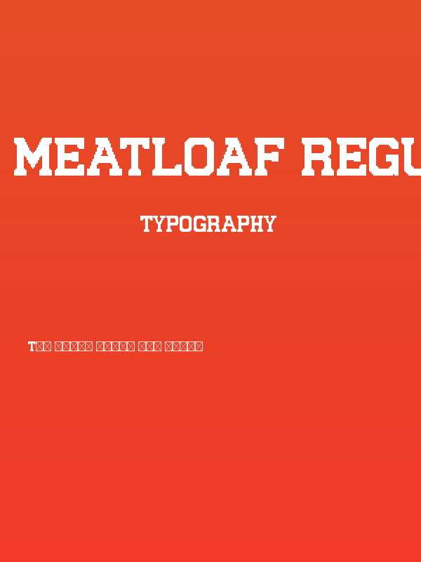 Meatloaf Regular Poster
