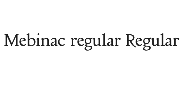 Mebinac regular Regular Logo