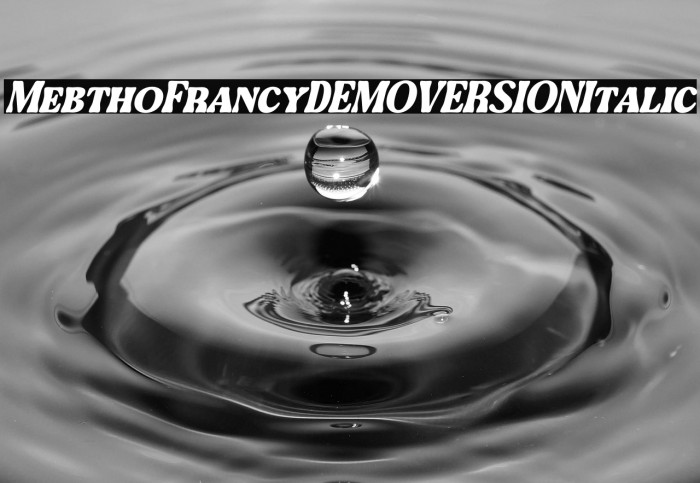 Mebtho Francy DEMO VERSION Italic Example 2