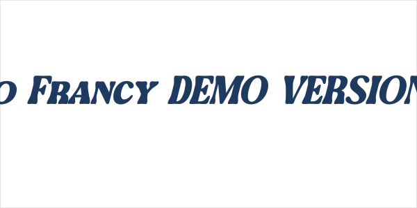 Mebtho Francy DEMO VERSION Italic Logo