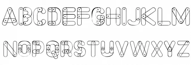 Meccano Font Fonte MAIÚSCULAS