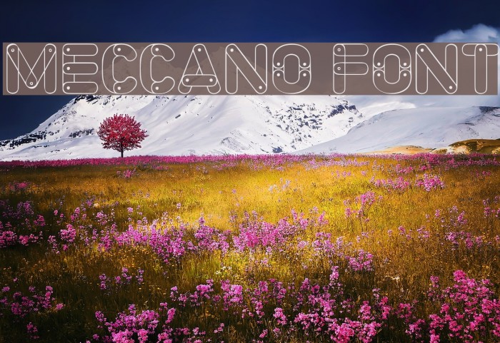 Meccano Font Font examples